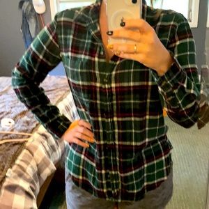 American Eagle Boyfriend Fit Plaid Button down